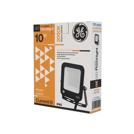 GE LED FLOODLIGHT 10W WARM WHITE BLACK SQUARE