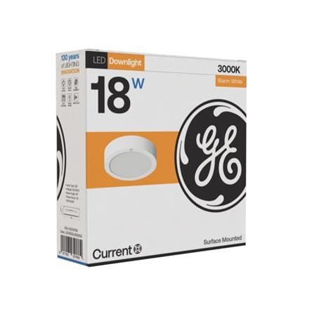 GE LED SURFACE DOWNLIGHT 18W WARM WHITE ROUND 6"
