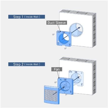 PANASONIC WALL VENTILATION FAN ENTRY PIPE FV-10EGK203 4" 5W