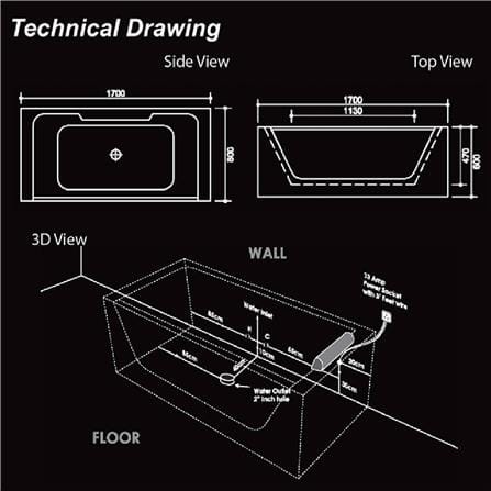 MD MASSAGE PREMIUM BATHTUB LANGLEY MD-9252