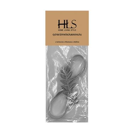 HLS CURTAIN TIE BACK PINE LEAF SILVER