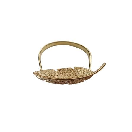 HLS CURTAIN TIE BACK FEATHER GOLD