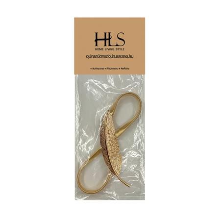 HLS CURTAIN TIE BACK FEATHER GOLD