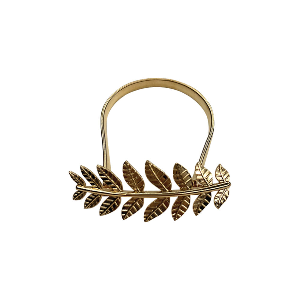 HLS CURTAIN TIE BACK PINE LEAF GOLD