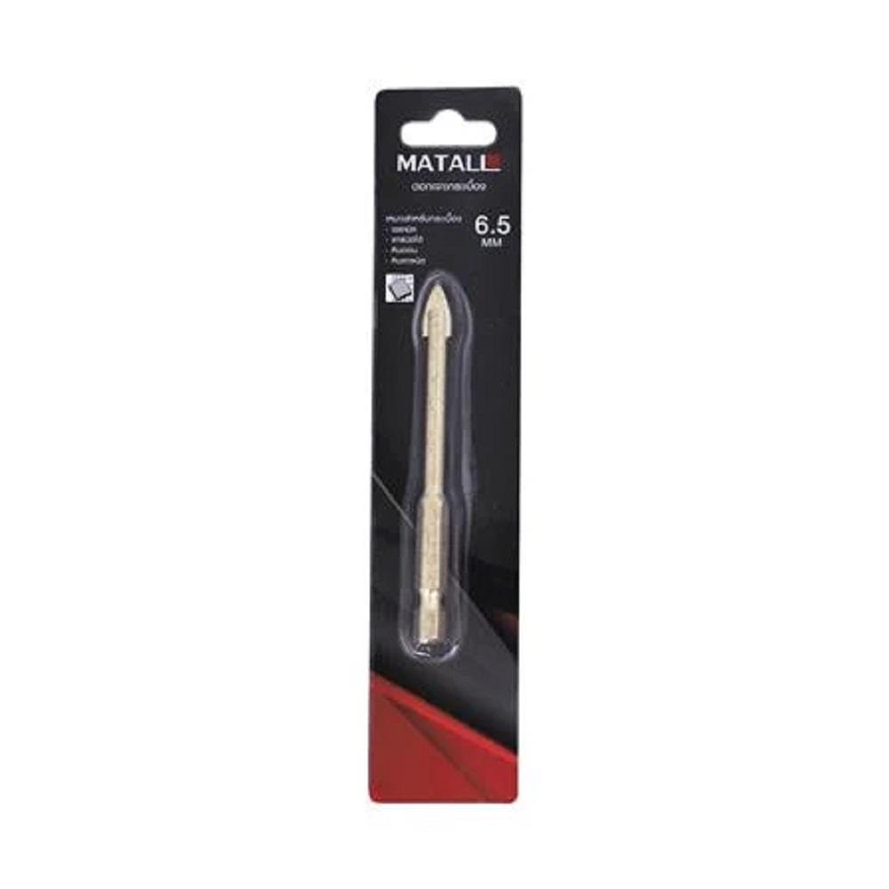 MATALL GLASS & TILE DRILL BIT 6.5X80MM (HEX SHANK)