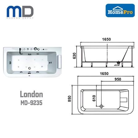 MD MASSAGE PREMIUM  BATHTUB  LONDON MD-9235