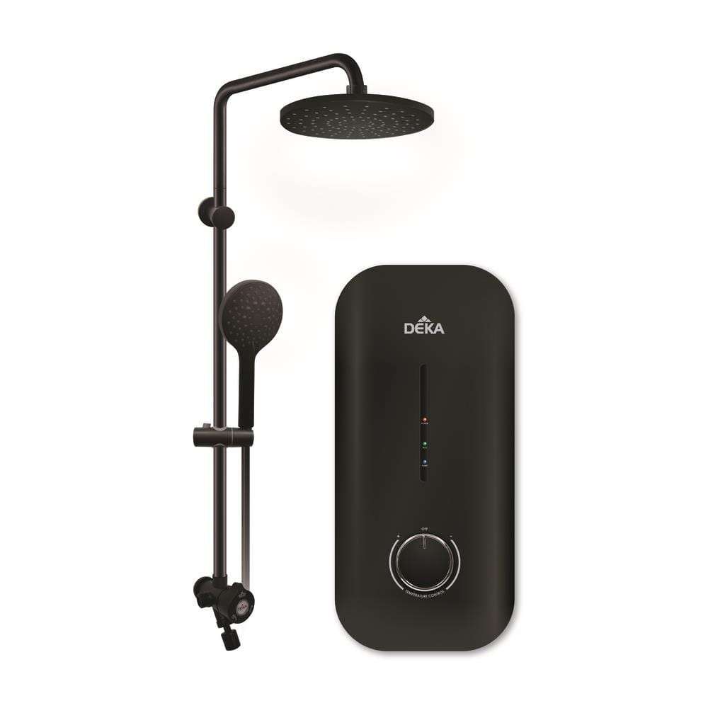 DEKA SHOWER HEATER AC PUMP WITH RAIN SHOWER MIIZU 60 MATT BLACK