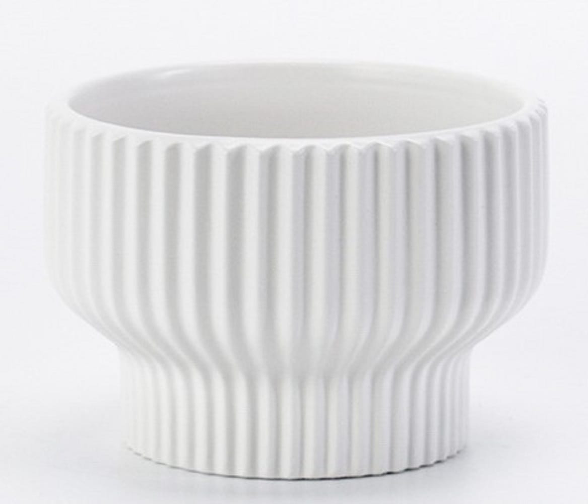 CL CERAMIC POT GQ130-WE H14.5CM WHITE