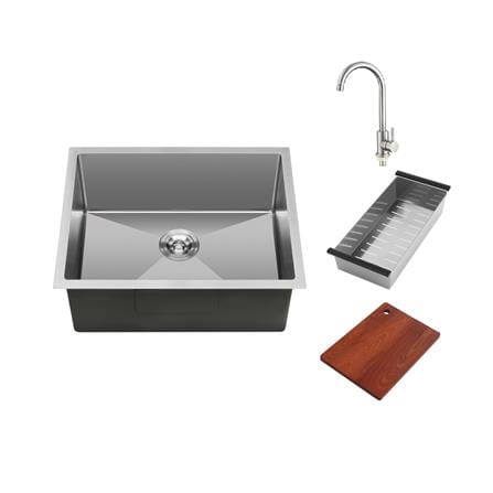 CABANA BUILT-IN KITCHEN HONEYCOMB SINK 1BOWL CKS6647 65CM STAINLESS STEEL WITH WATER TAP CB1531SS