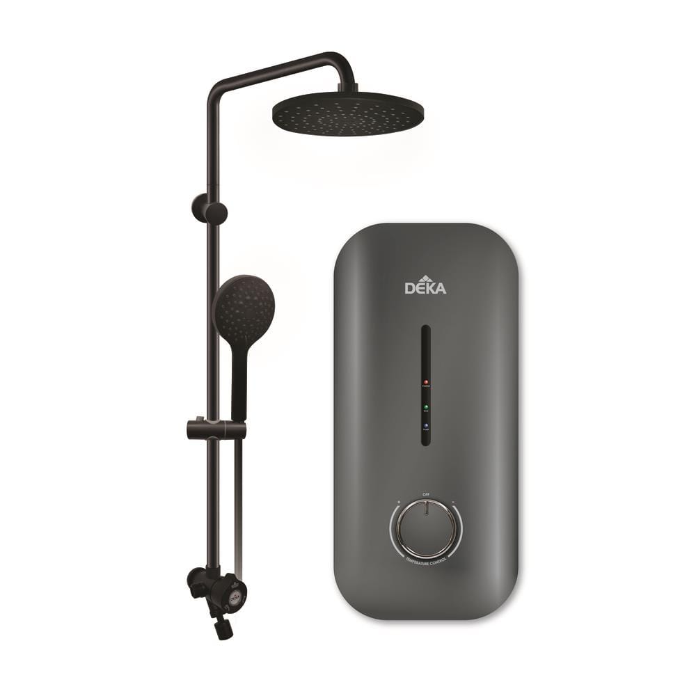 DEKA SHOWER HEATER AC PUMP WITH RAIN SHOWER MIIZU 60 DARK GREY
