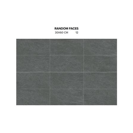 SOLARE FLOORTILE 30X60CM ROSTOCK ANTHRACITE SS-ROS6NR NATURAL MATT 1.44M2