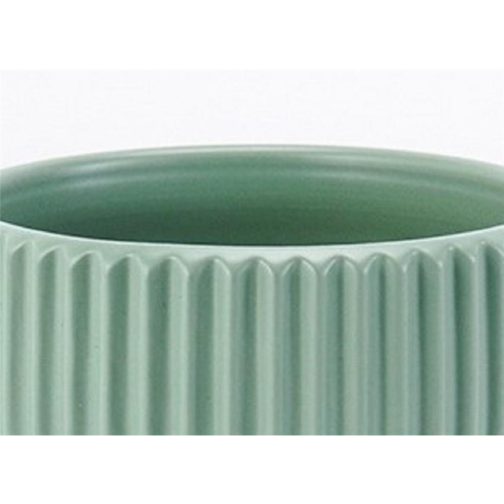 CL STRIPED CERAMIC POT GQ130-GN H14.5CM