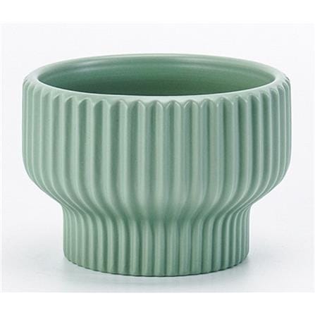 CL STRIPED CERAMIC POT GQ130-GN H14.5CM