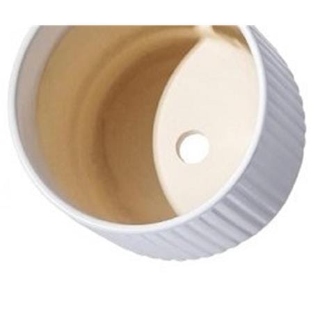 CL STRIPED CERAMIC POT GQ134-WE H14.5CM