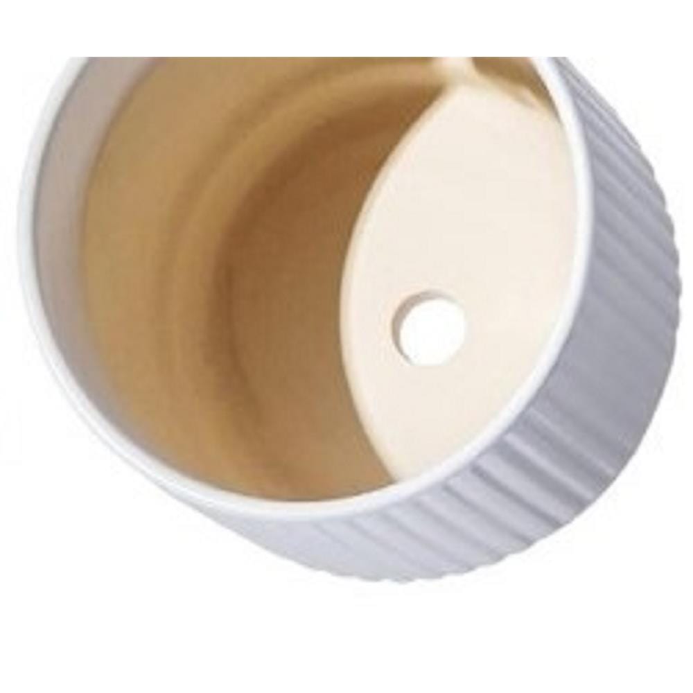 CL STRIPED CERAMIC POT GQ133-WE H12.3CM