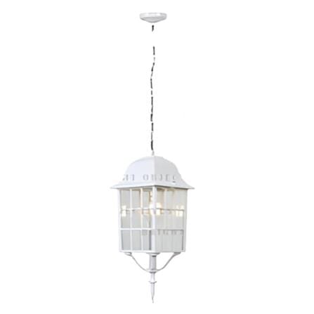 BRIGHT OBJECTIVES OUTDOOR PENDANT LAMP 8838-P E27 WHITE 14CM