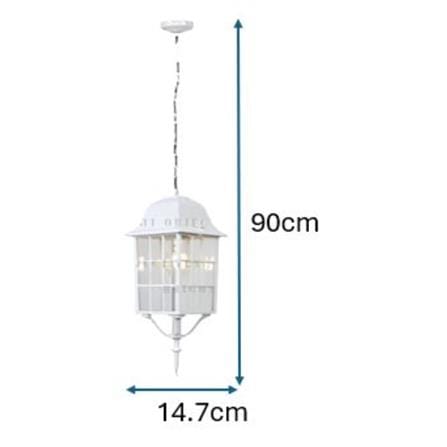 BRIGHT OBJECTIVES OUTDOOR PENDANT LAMP 8838-P E27 WHITE 14CM