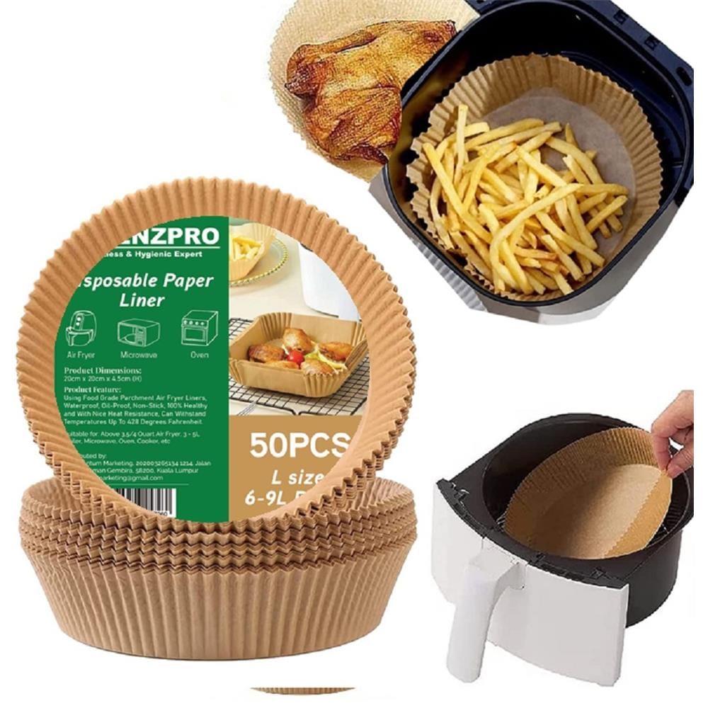 KLEEZPRO AIR FRYER PAPER BROWN - L 50PCS