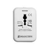 TRAVEL ADAPTOR WITH 20W USB A+C QUICK CHARGER TA-720 SOUNDTEOH WHITE