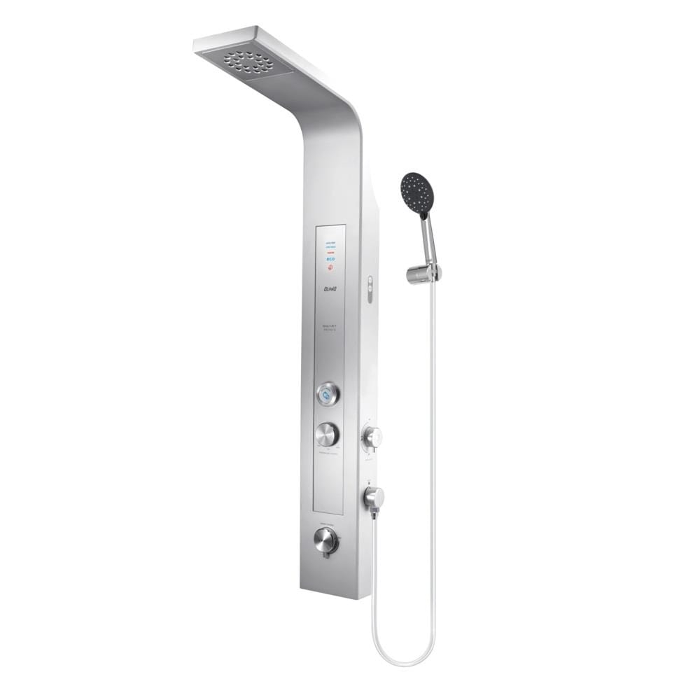 ALPHA SHOWER HEATER NON PUMP WITH RAIN SHOWER REVO-E SATIN (CHROME SHOWER ACCESSORIES SET)