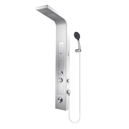 ALPHA SHOWER HEATER NON PUMP WITH RAIN SHOWER REVO-E SATIN (CHROME SHOWER ACCESSORIES SET)