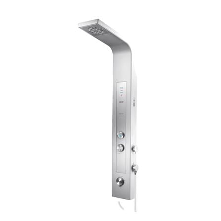ALPHA SHOWER HEATER NON PUMP WITH RAIN SHOWER REVO-E SATIN (CHROME SHOWER ACCESSORIES SET)