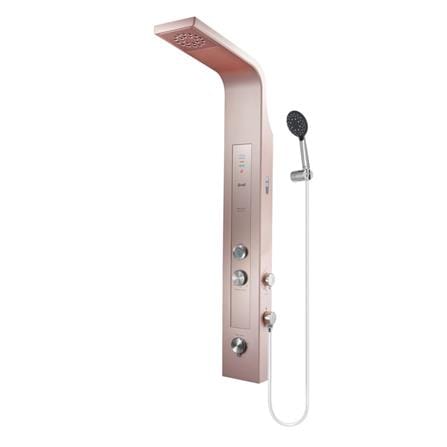 ALPHA SHOWER HEATER NON PUMP WITH RAIN SHOWER REVO-E ROSE GOLD (CHROME SHOWER ACCESSORIES SET)