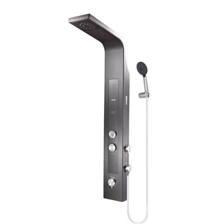 ALPHA SHOWER HEATER NON PUMP WITH RAIN SHOWER REVO-E MOCHA (CHROME SHOWER ACCESSORIES SET)
