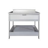 CABIN FREESTANDING DOUBLE GAS STOVE TABLE SIENA 90LX54WX89H SILVER