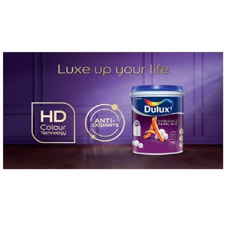 DULUX AMBIANCE PEARL GLO MID SHEEN HD COLOUR TECHNOLOGY 1L BASE A INTERIOR