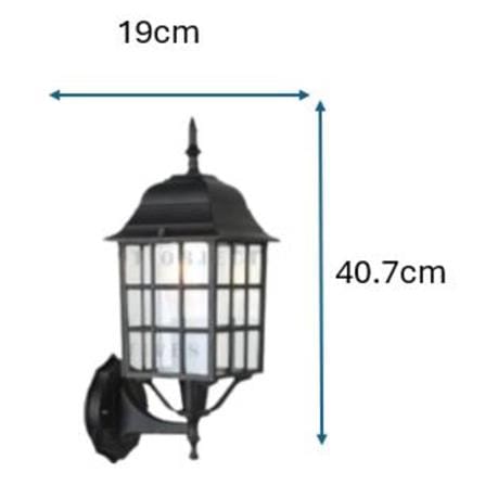 BRIGHT OBJECTIVES OUTDOOR WALL LAMP 8837-W E27 BLACK 14CM