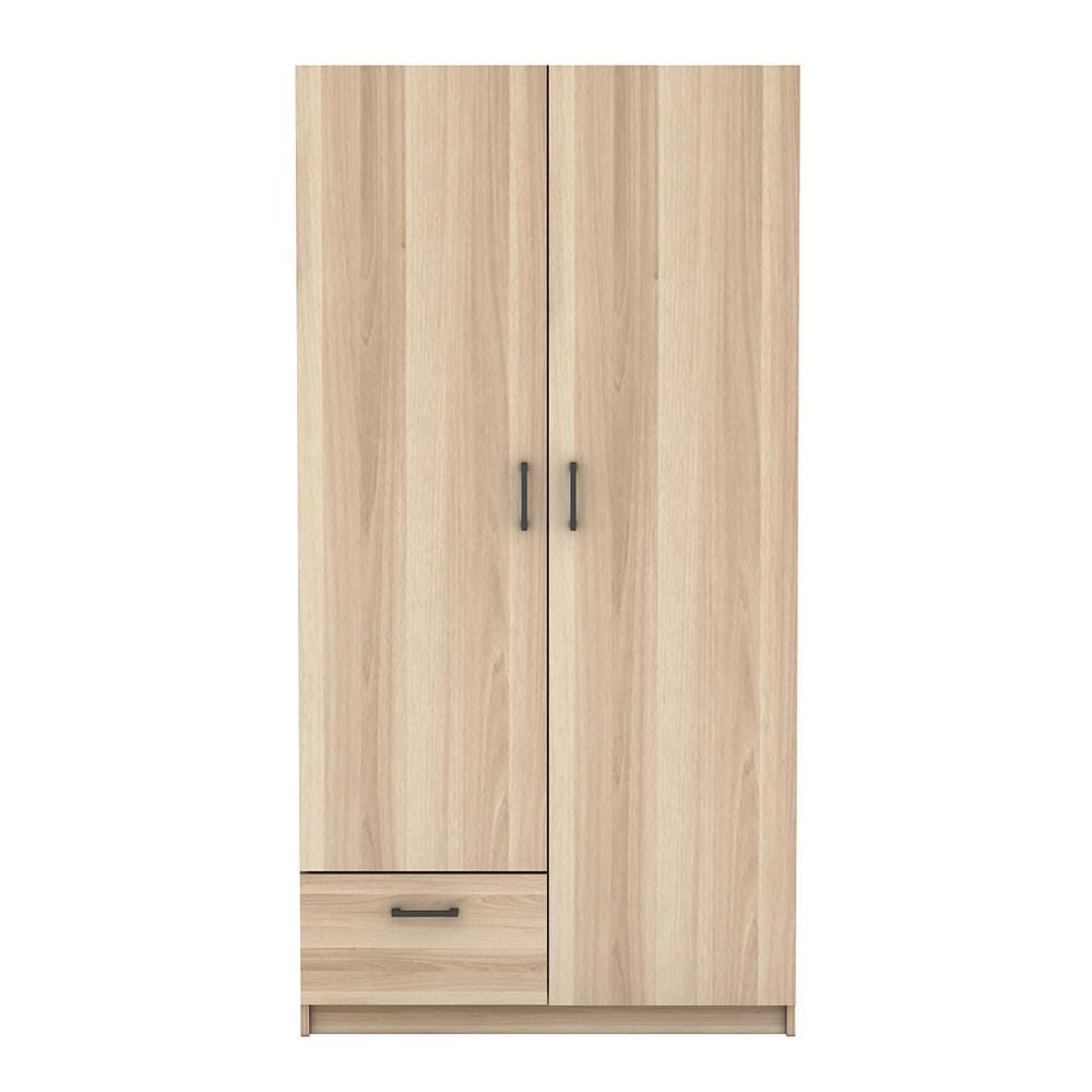 WARDROBE WITH 2 DOORS FURDINI GREATE 90CM WHITE OAK