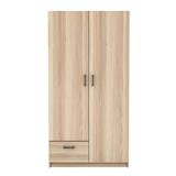 WARDROBE WITH 2 DOORS FURDINI GREATE 90CM WHITE OAK