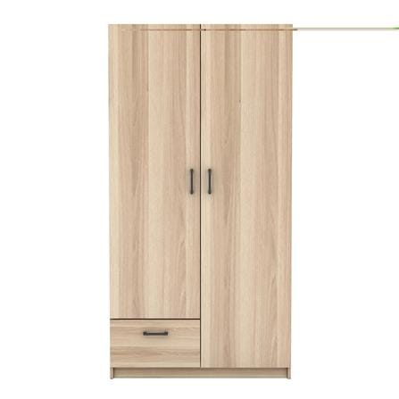 WARDROBE WITH 2 DOORS FURDINI GREATE 90CM WHITE OAK