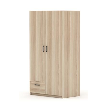 WARDROBE WITH 2 DOORS FURDINI GREATE 90CM WHITE OAK