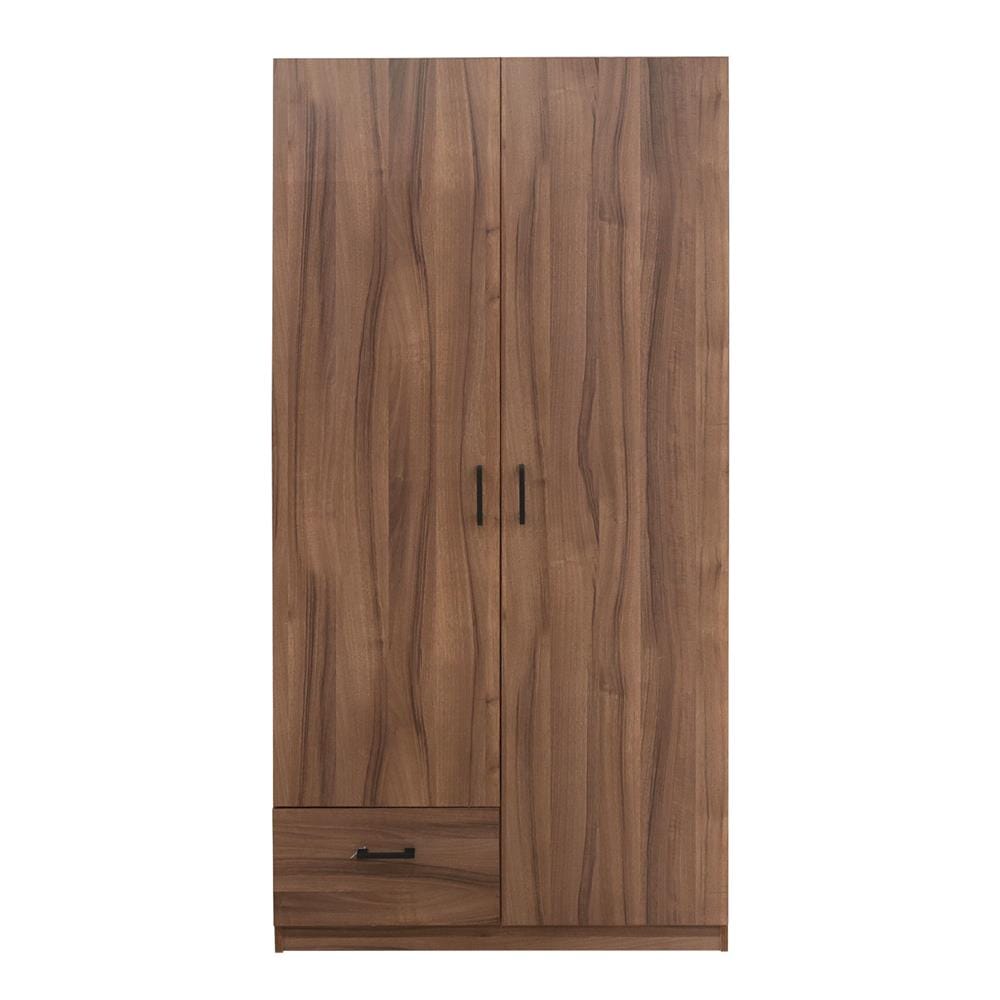 WARDROBE WITH 2 DOORS FURDINI GREATE 90CM WALNUT