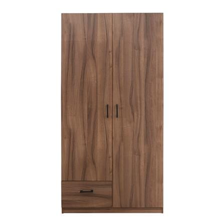 WARDROBE WITH 2 DOORS FURDINI GREATE 90CM WALNUT