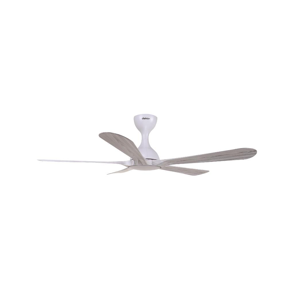 DEKA CEILING FAN HELI 5B SWAN WHITE WOOD 56"