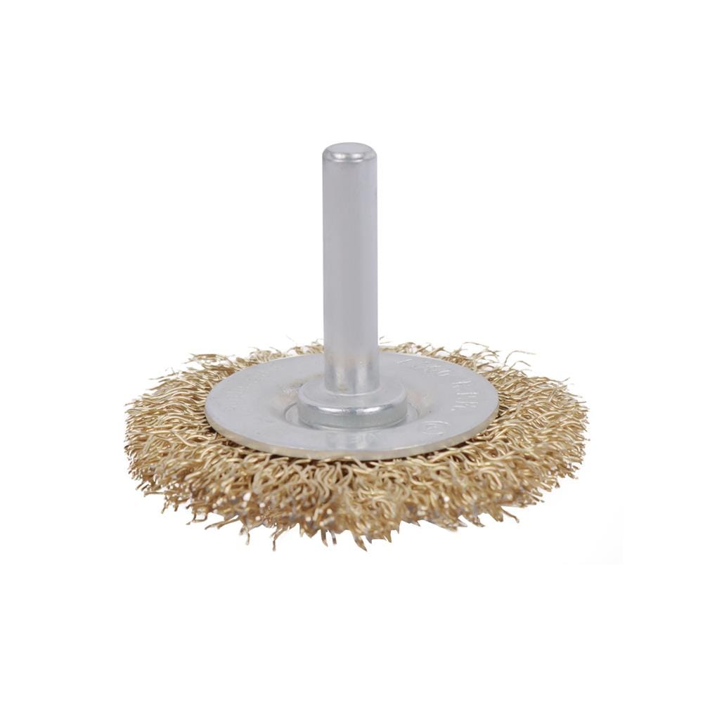MATALL 2" CRIMPED WIRE BRUSH WITH SHANK (0.3MM WIRE) (WOOD & METAL)