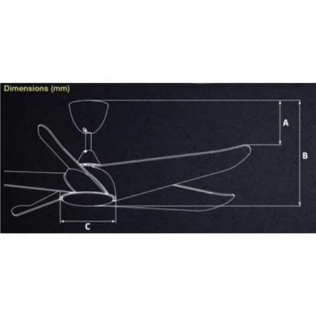 DEKA CEILING FAN GEO60 5B LED WALNUT 60"