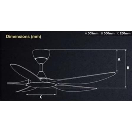 DEKA CEILING FAN BETA 5B PINEWOOD 56"