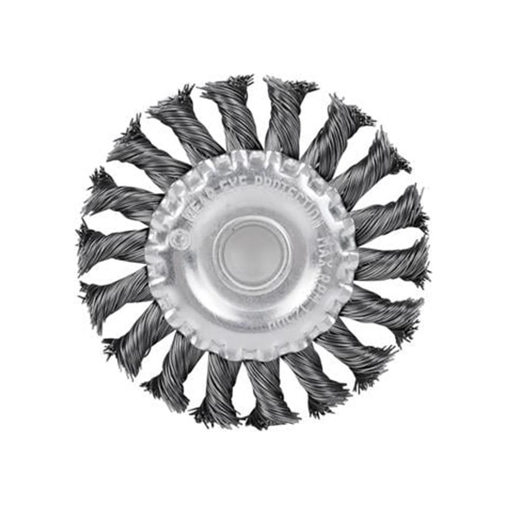 MATALL TWIST KNOT WIRE WHEEL BRUSH 4" (0.5MM WIRE) (WOOD & METAL)