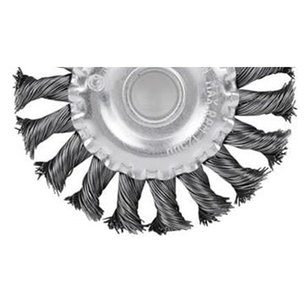 MATALL TWIST KNOT WIRE WHEEL BRUSH 4" (0.5MM WIRE) (WOOD & METAL)