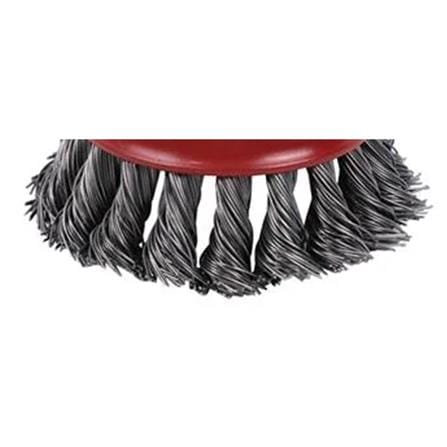 MATALL TWIST KNOTTED WIRE CUP BRUSH 3" (0.5MM WIRE) (WOOD & METAL)