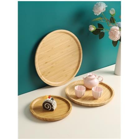BAMBOO ROUND SERVING TRAY 25CM