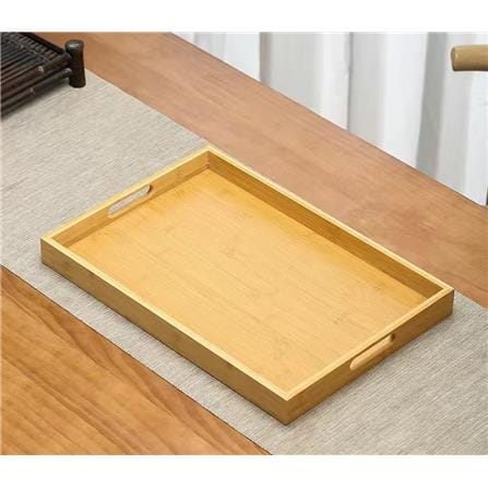BAMBOO RECTANGULAR SERVING TRAY 38CM