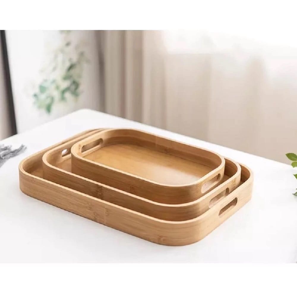BAMBOO OVAL SERVING TRAY 33CM