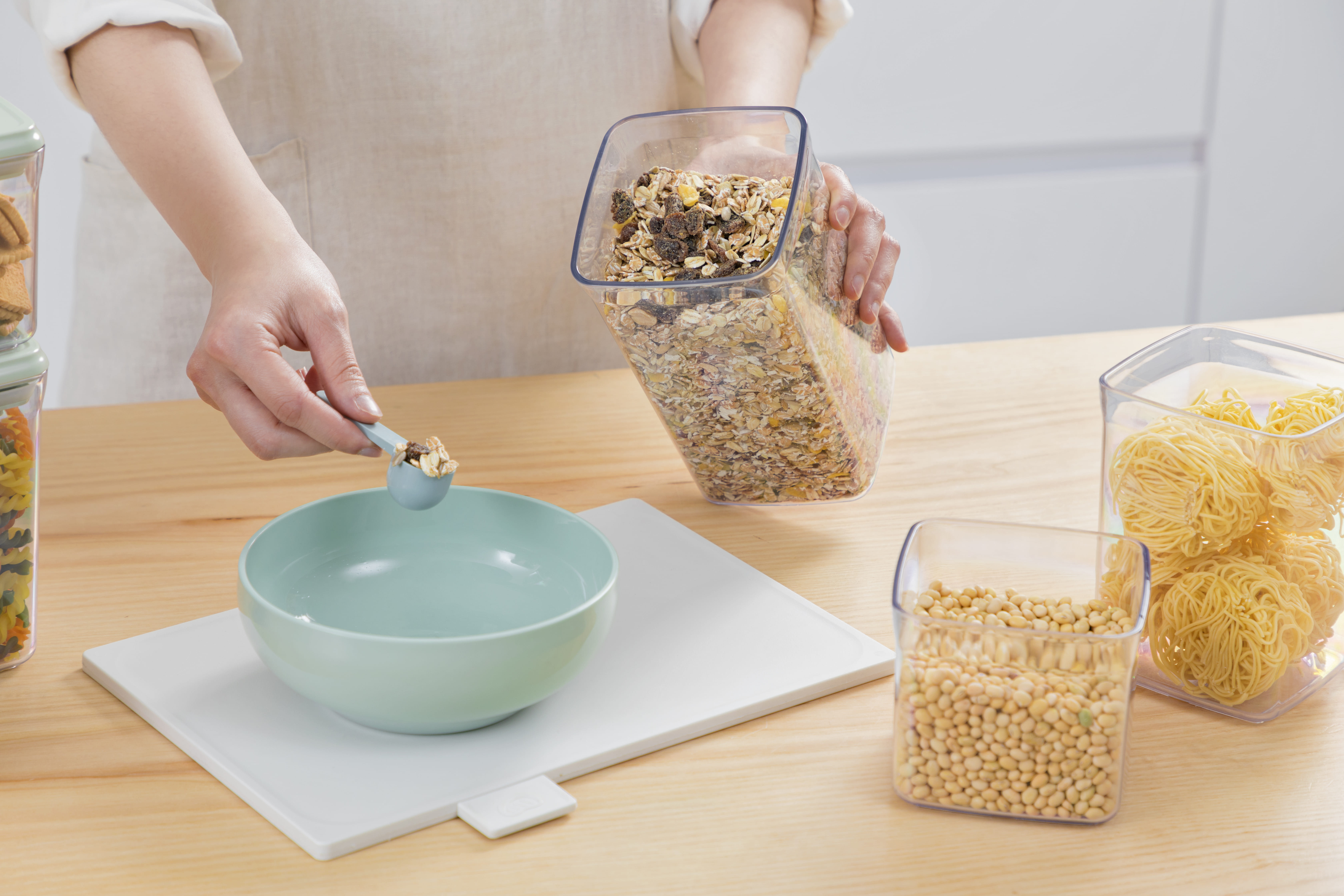 INOCHI HOKKAIDO AIRTIGHT POP-UP DRY FOOD CONTAINER 1000ML