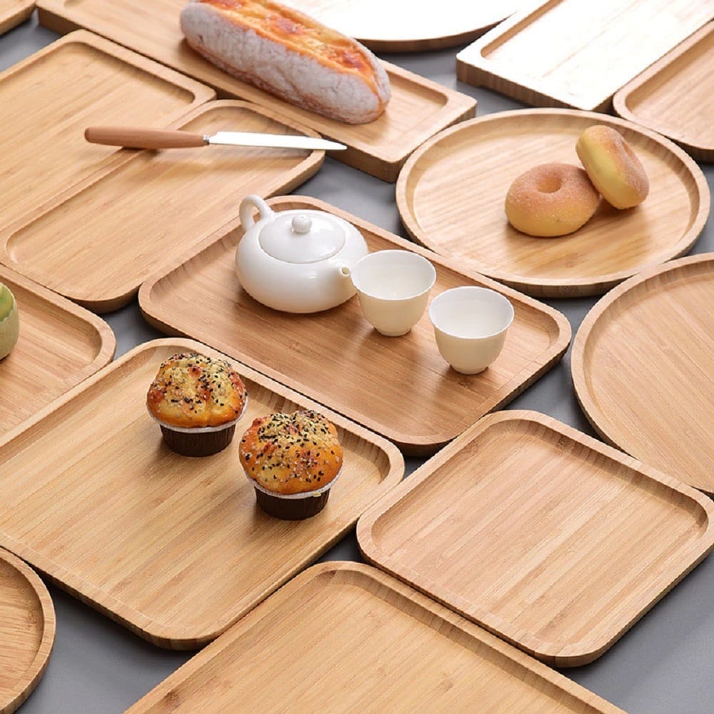 BAMBOO ROUND SERVING TRAY 30CM
