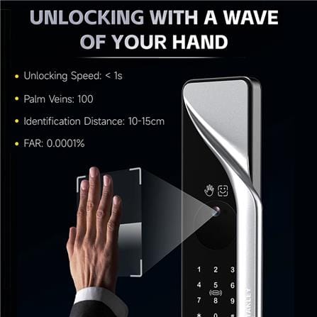 STANLEY WIFI PUSH & PULL LOCK P50 MATTE BLACK